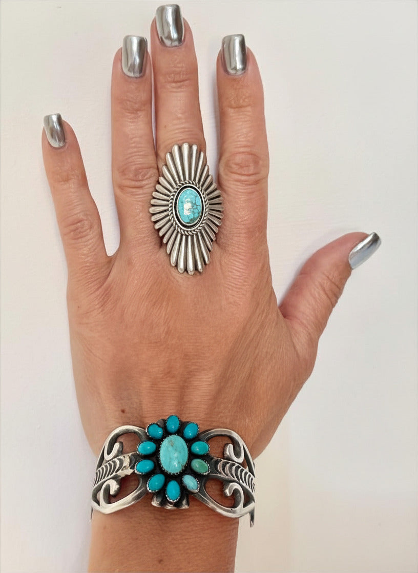 One full set of 10 solid sterling silver nails