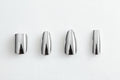 One full set of 10 solid sterling silver nails