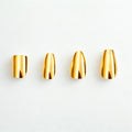 One full set of 10 nails in 14k SOLID gold