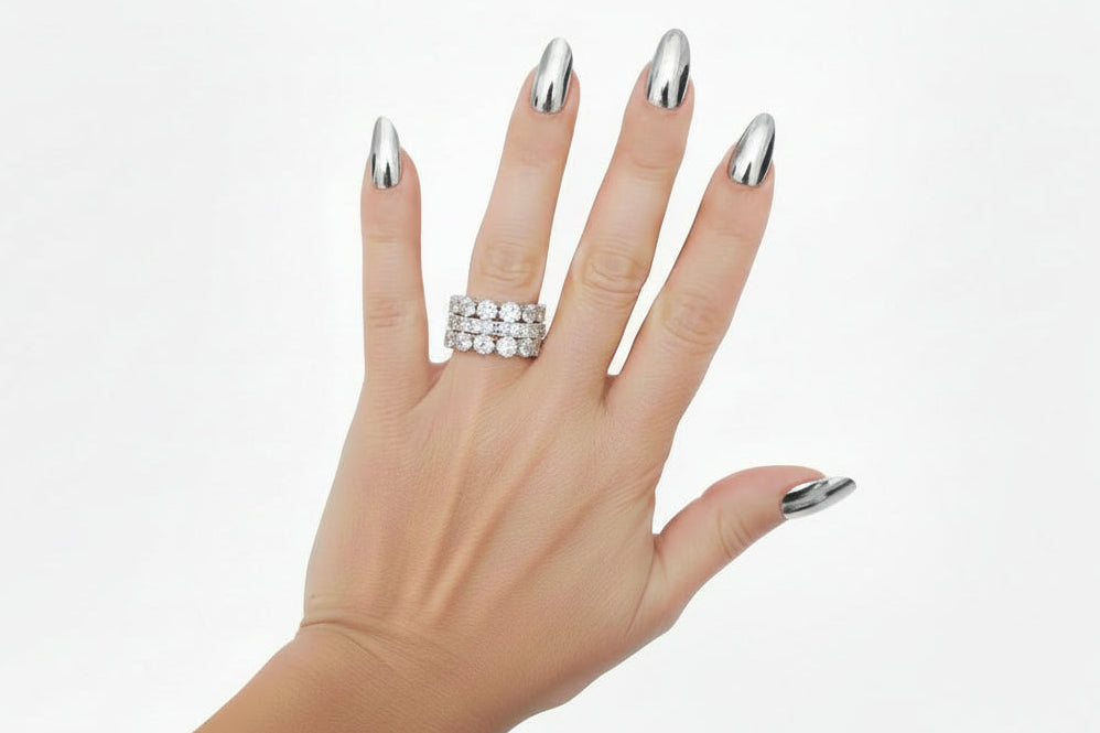 Single (1) silver nail