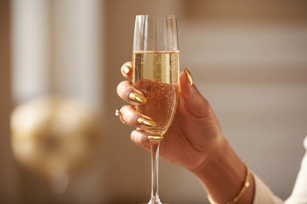 One full set of 10 nails in 14k SOLID gold